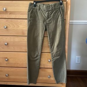 J. CREW Andie Chino Pant Olive Green